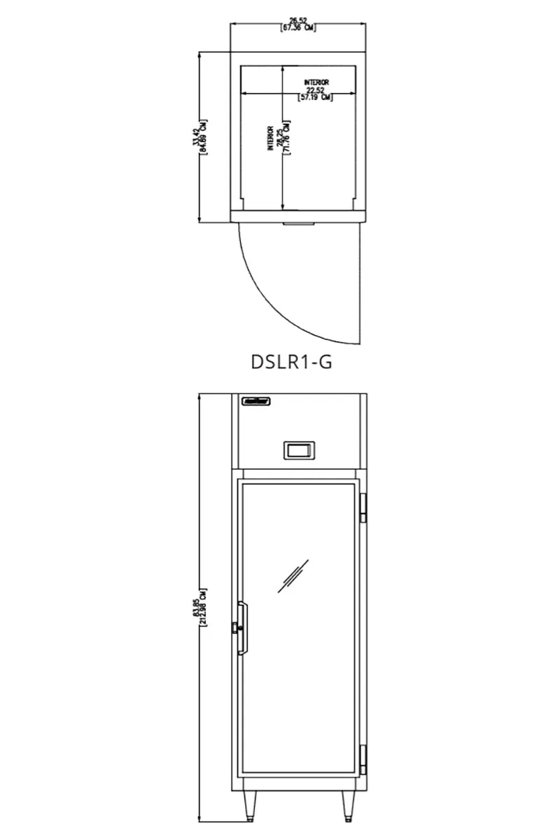 Delfield DSLR1-G One Glass Door Reach-In Refrigerator, Top Mounted, 21 cu. ft.