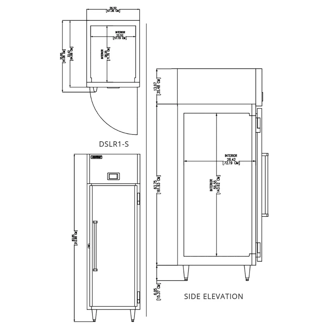 Delfield DSLR1-S One Solid Door Reach-In Refrigerator, Top Mounted, 21 cu. ft.