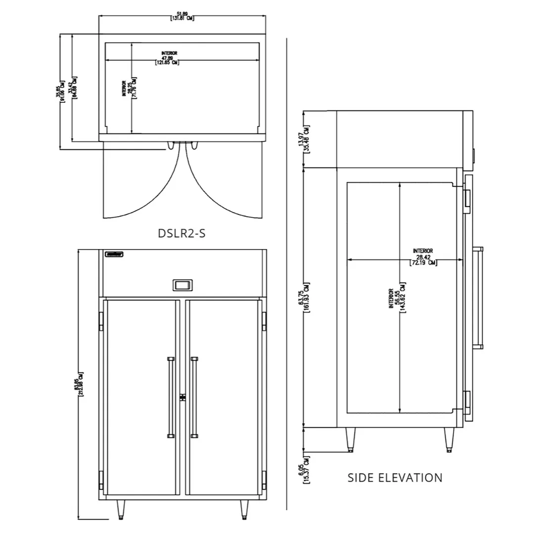 Delfield DSLR2-S Two Solid Door Reach-In Refrigerator, Top Mounted, 44.57 cu. ft.