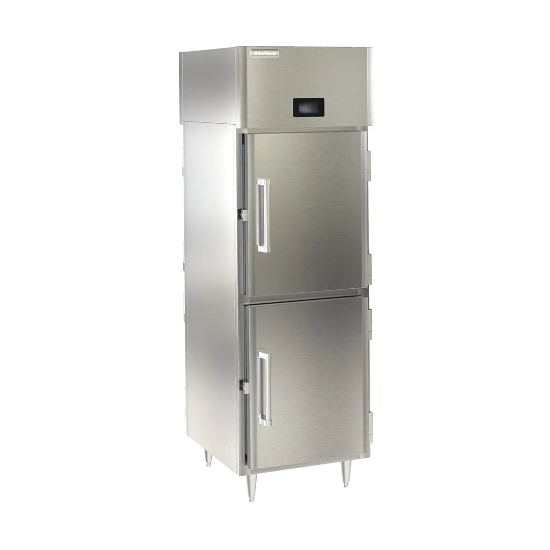 Delfield DSLRPT1-SH 35" 4-Half Solid Door Pass-Thru Refrigerator, 22.9 cu. ft., Top Mounted
