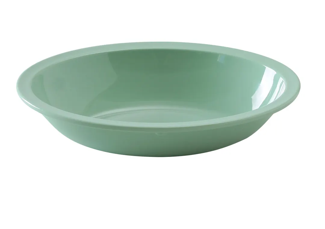 Yanco NS-036G - 36 oz (1 Qt) Oval Melamine Bowl, Green, 10" x 7¼" x 2¼", Dishwasher Safe - Dozen