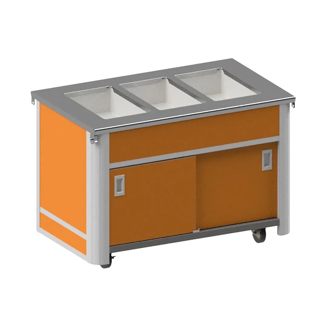 Atlas Metal BLH-6-BU 91" Buffet Style Hot Food Serving Counter, (6) Open Wells