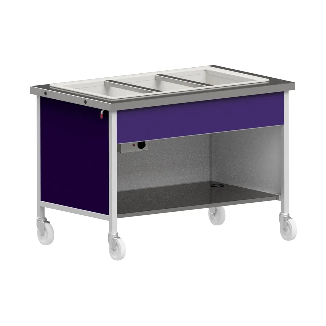 Atlas Metal CAH-3 50" Hot Food Serving Counter, (3) Wells