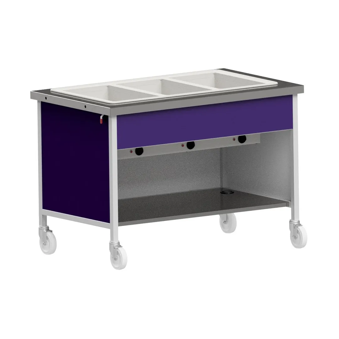 Atlas Metal CAIH-3 50" Hot Food Serving Counter, (3) Wells