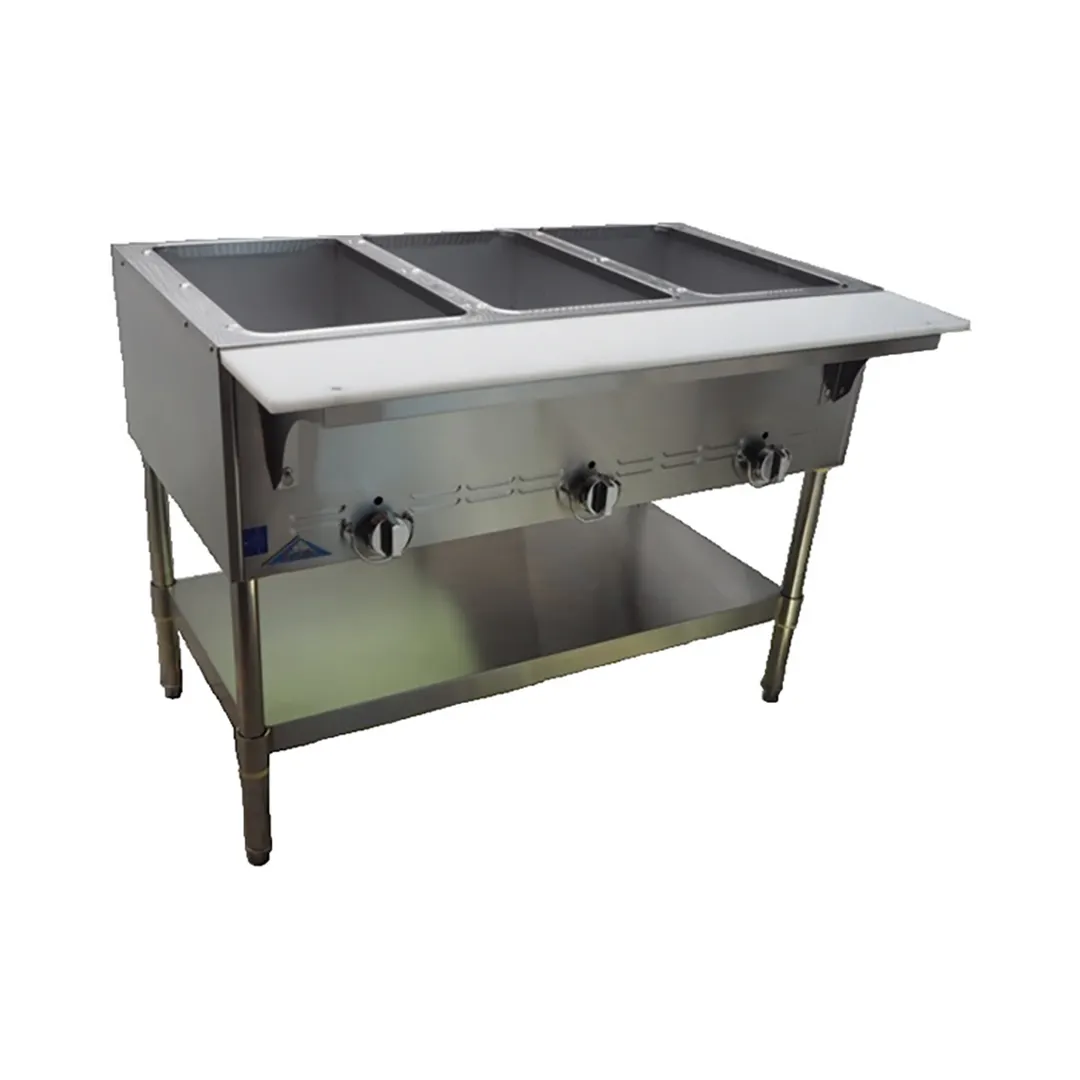 Comstock-Castle CCGST-5 72" Commercial Gas Steam Table with (5) Dry Wells