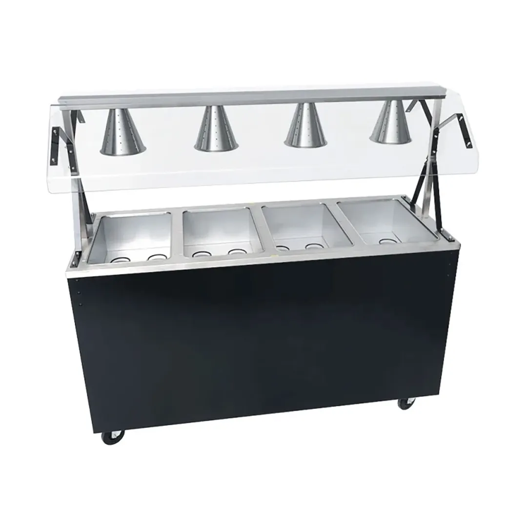 Vollrath T387102 60" 2-Series Affordable Portable™ (4) Sealed Well Hot Food Station Deluxe