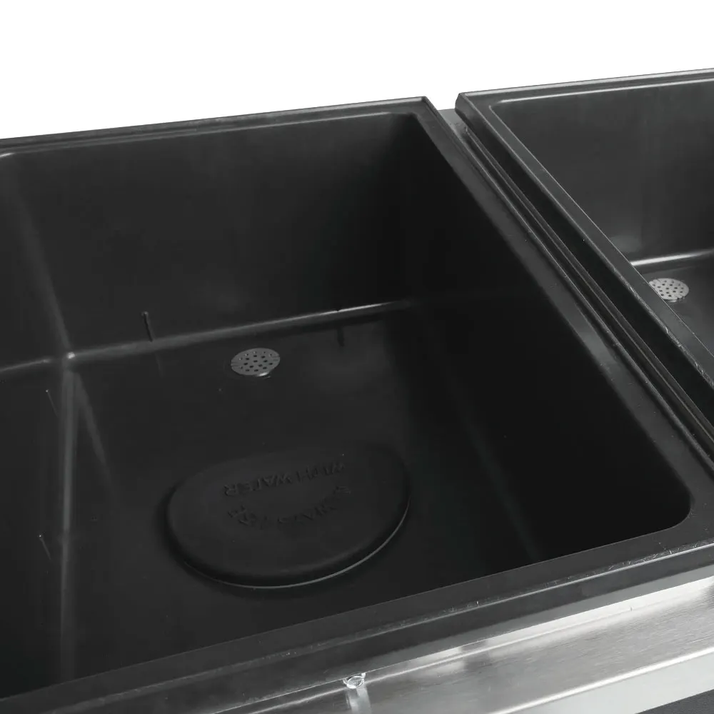 Vollrath T3871060 60" 2-Series Affordable Portable™ (4) Sealed Well Hot Food Station Deluxe