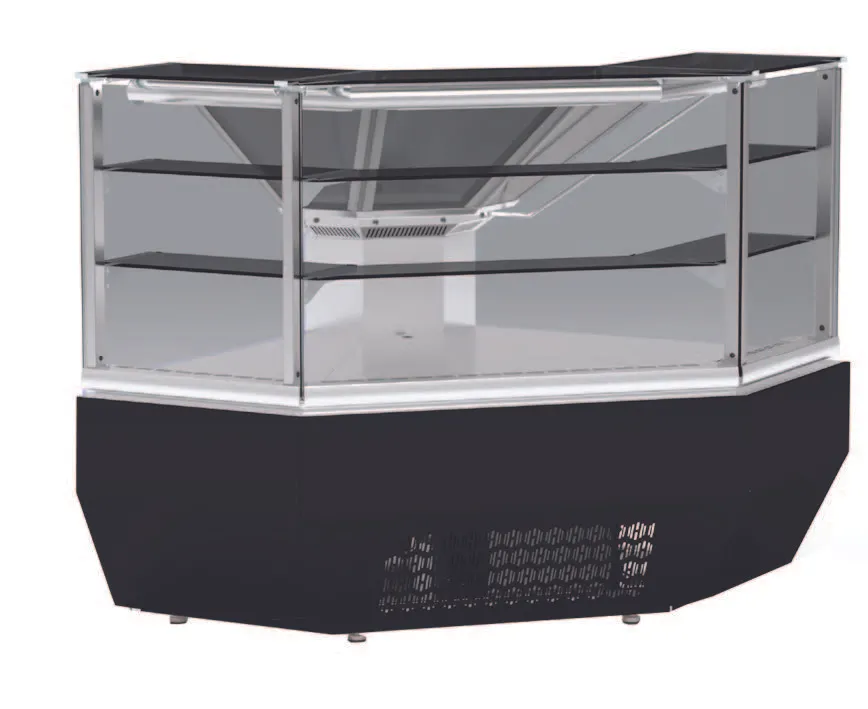 Hydra-Kool KFM-GG-90-S CORNER Red Meat Deli Display Case, 68-7/10"W x 48-1/10"D x 47-1/4"H, Steel