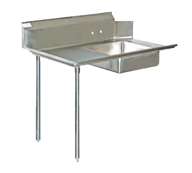Serv-Ware DDT48L-CWP-V 48" Stainless Steel Soiled Dishtable, 20" x 20" Sink / Left‑to‑Right