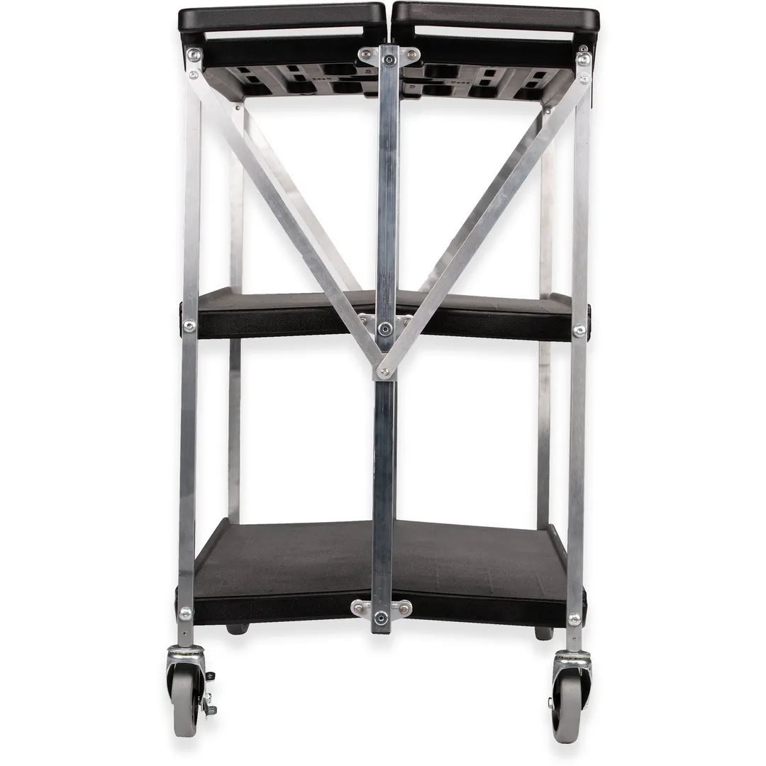 Dinex DXSBC203103 Fold 'N Go Metal Utility Cart, 20" x 31", Black, Bus Cart, Steel, Foldable