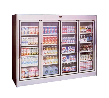 MarcRefrig MMM-3-30 96" L 3‑Section, 30" Glass Door, Heated Frame, White Aluminum Interior