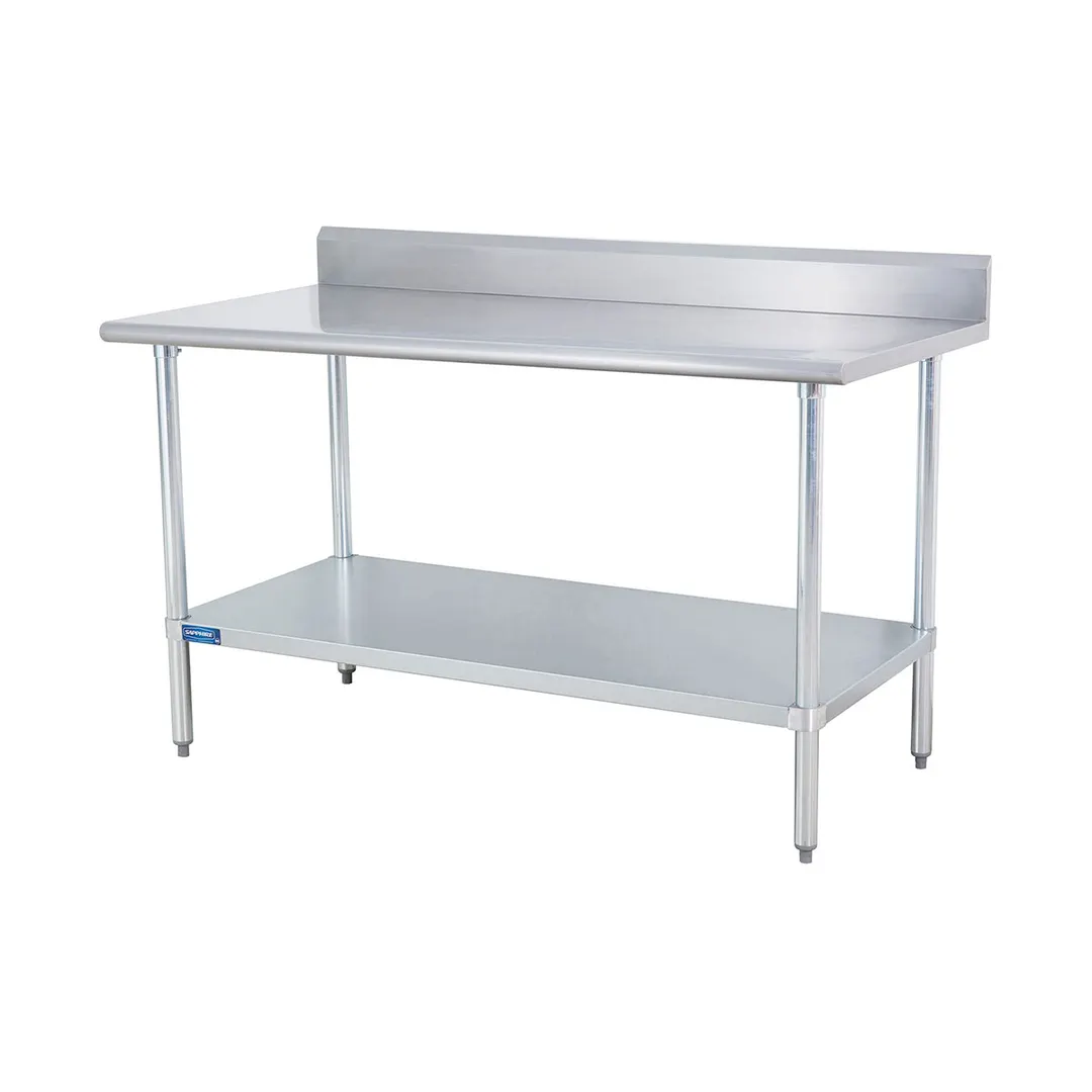 Sapphire Manufacturing SMTB-2430G 30" Open Base Work Table with Undershelf - 5" Backsplash