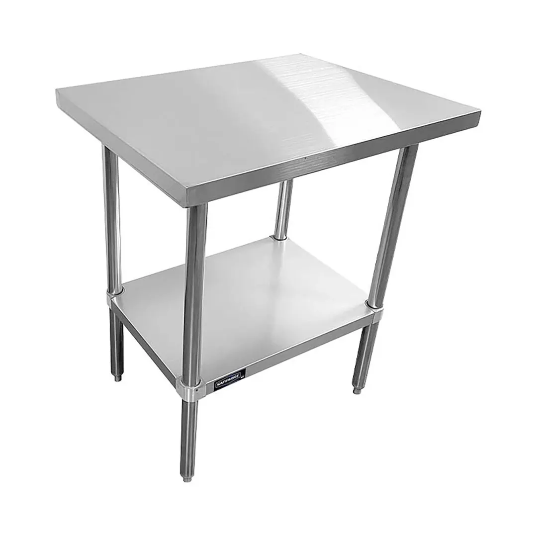 Sapphire Manufacturing SMTE-1430S 30" Open Base Work Table with Undershelf - Without Backsplash