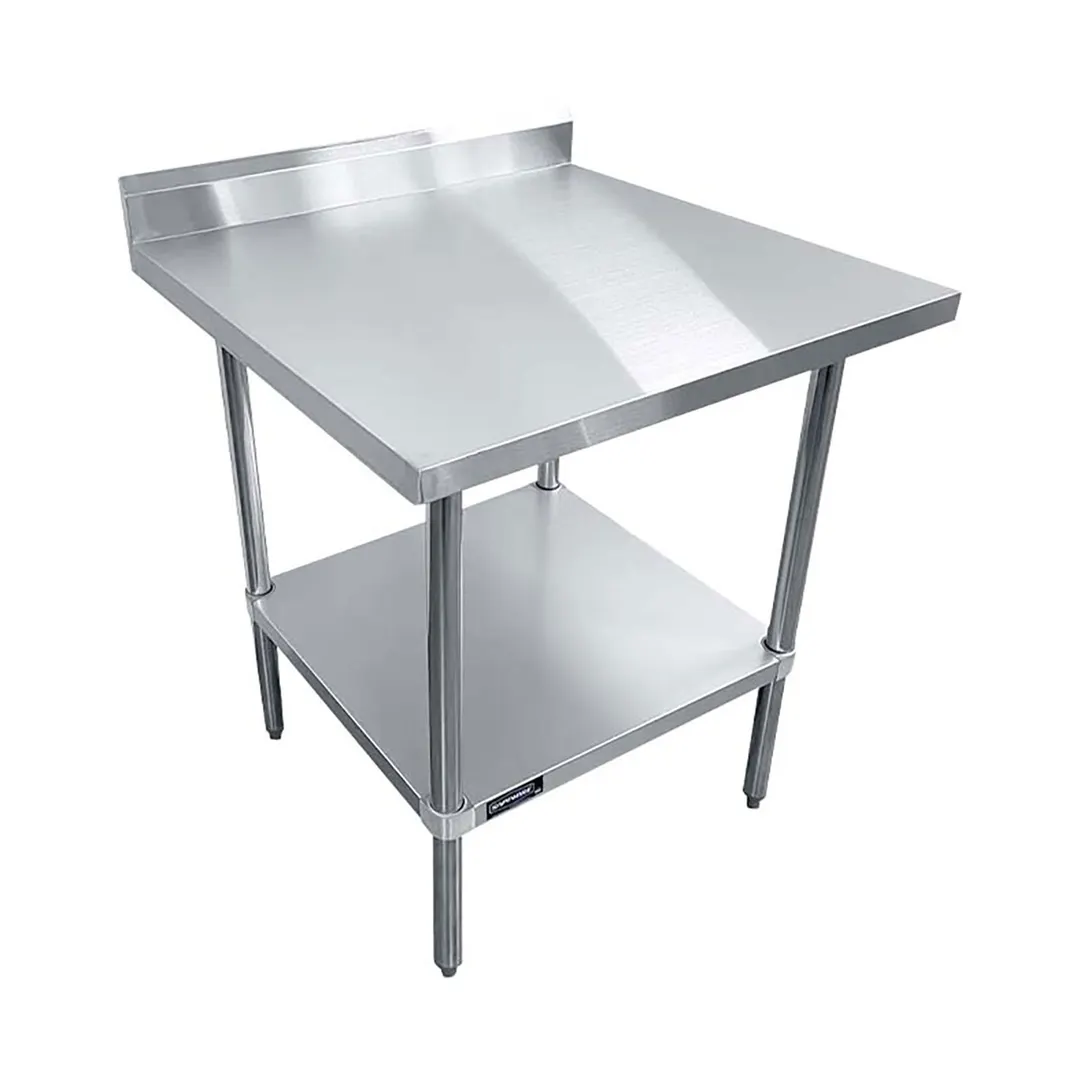 Sapphire Manufacturing SMTEB-2430G 30" Open Base Work Table with Undershelf - 5" Backsplash
