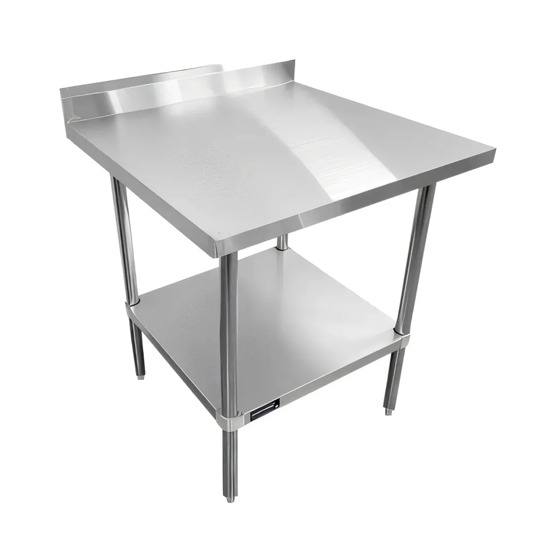 Sapphire Manufacturing SMTEB-3030S 30" Open Base Work Table with Undershelf - 5" Backsplash