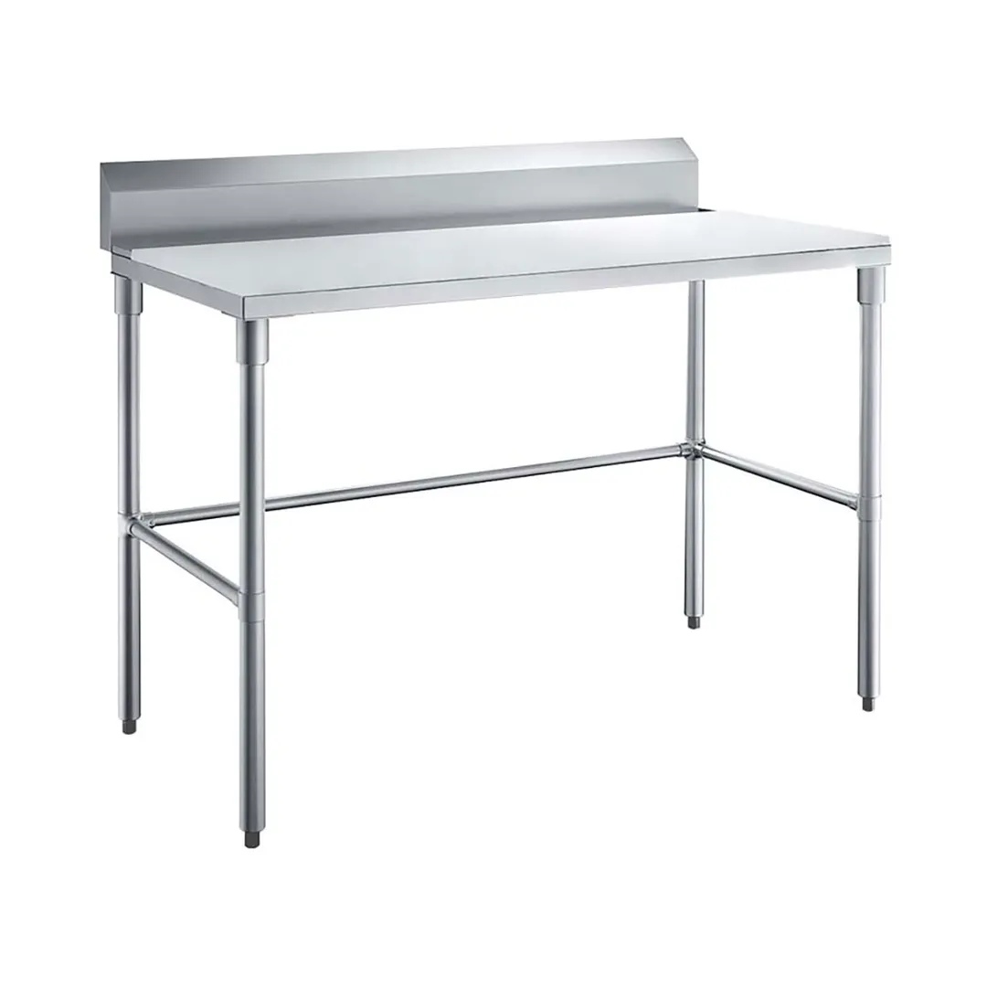 Sapphire Manufacturing SMTEOB-2430G 30" Open Base Work Table w/Side & Rear Crossrails - 5" B.splash