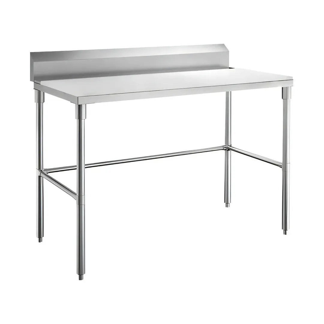 Sapphire Manufacturing SMTEOB-2430S 30" Open Base Work Table w/Side & Rear Crossrails - 5" B.splash