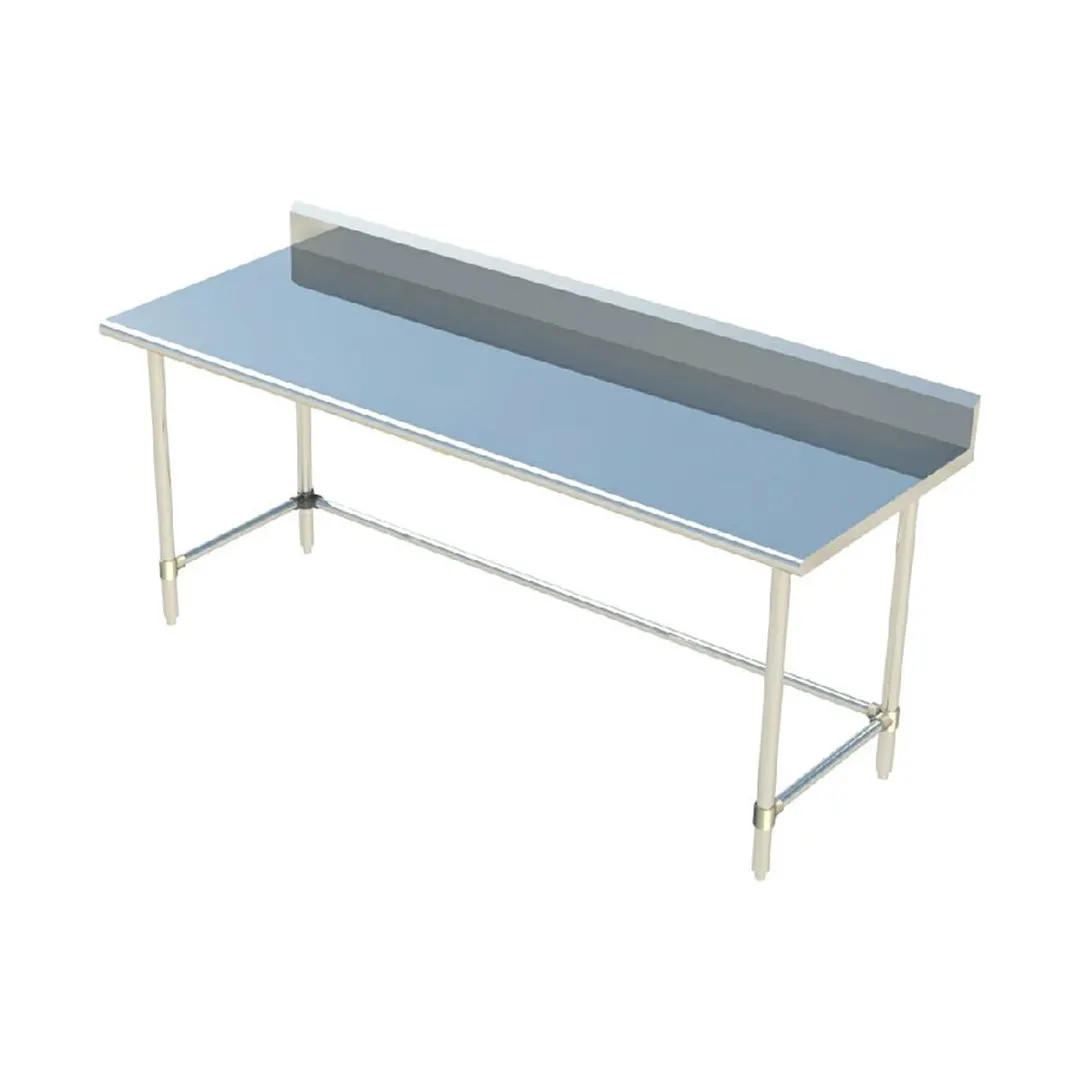 Sapphire Manufacturing SMTOB-2430S 30" Open Base Work Table w/Side & Rear Crossrails - 5" Backsplash