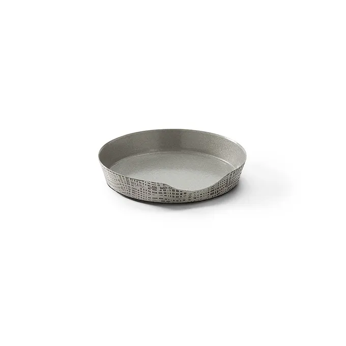 American Metalcraft SRES3 Spoon Rest - 3.5" Diameter Etched Stainless Steel Safe - 1/Each