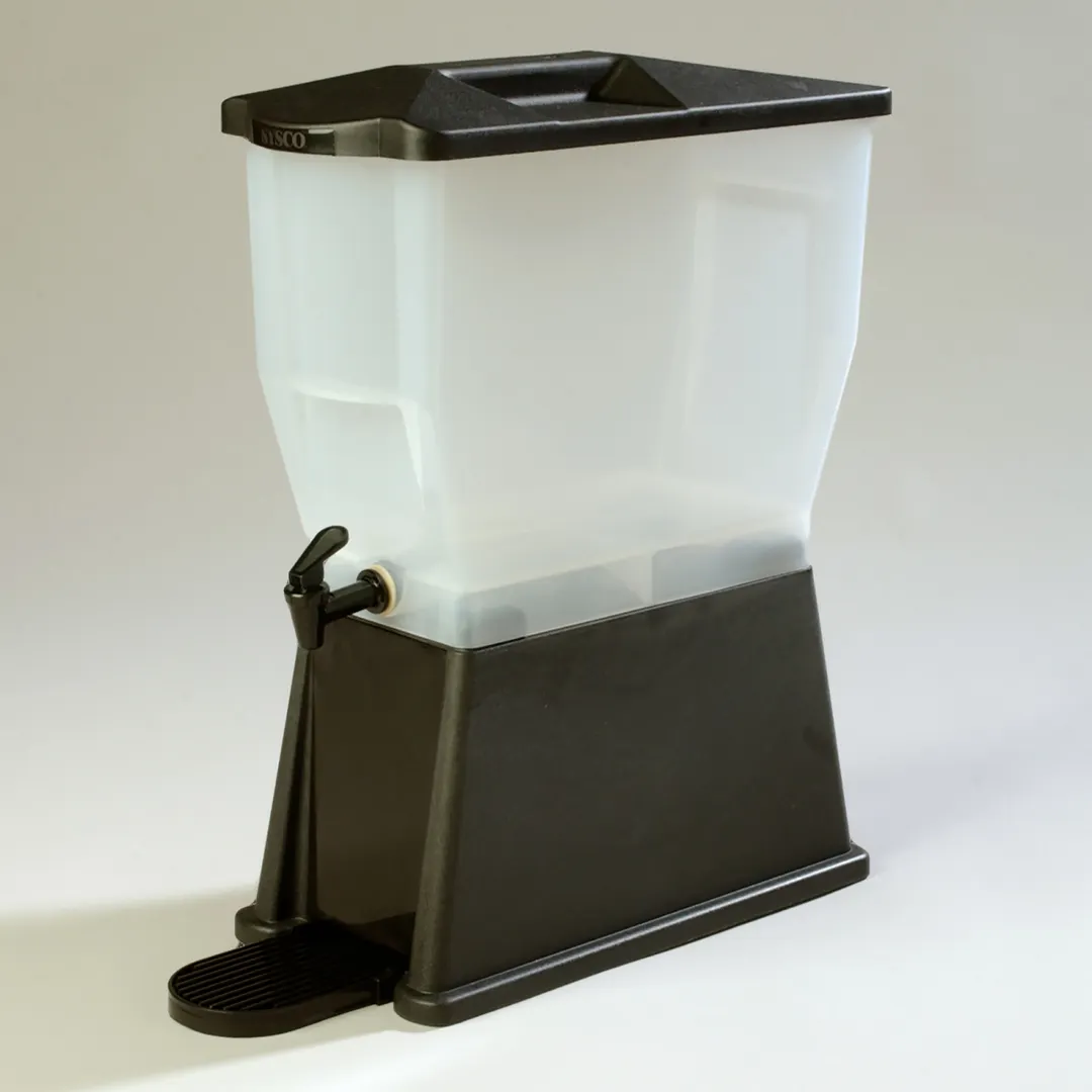 Carlisle 1085603 Trimline 3‑Gallon Beverage Dispenser, 21‑1/2" H x 8" W x 16‑3/8" D, Black Poly