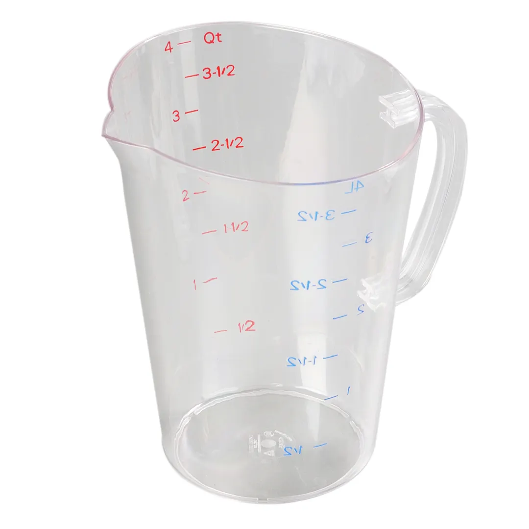 Carlisle 4314507 Measuring Cup – 128 oz (4 qt) Clear Polycarbonate, Pour Spout, NSF