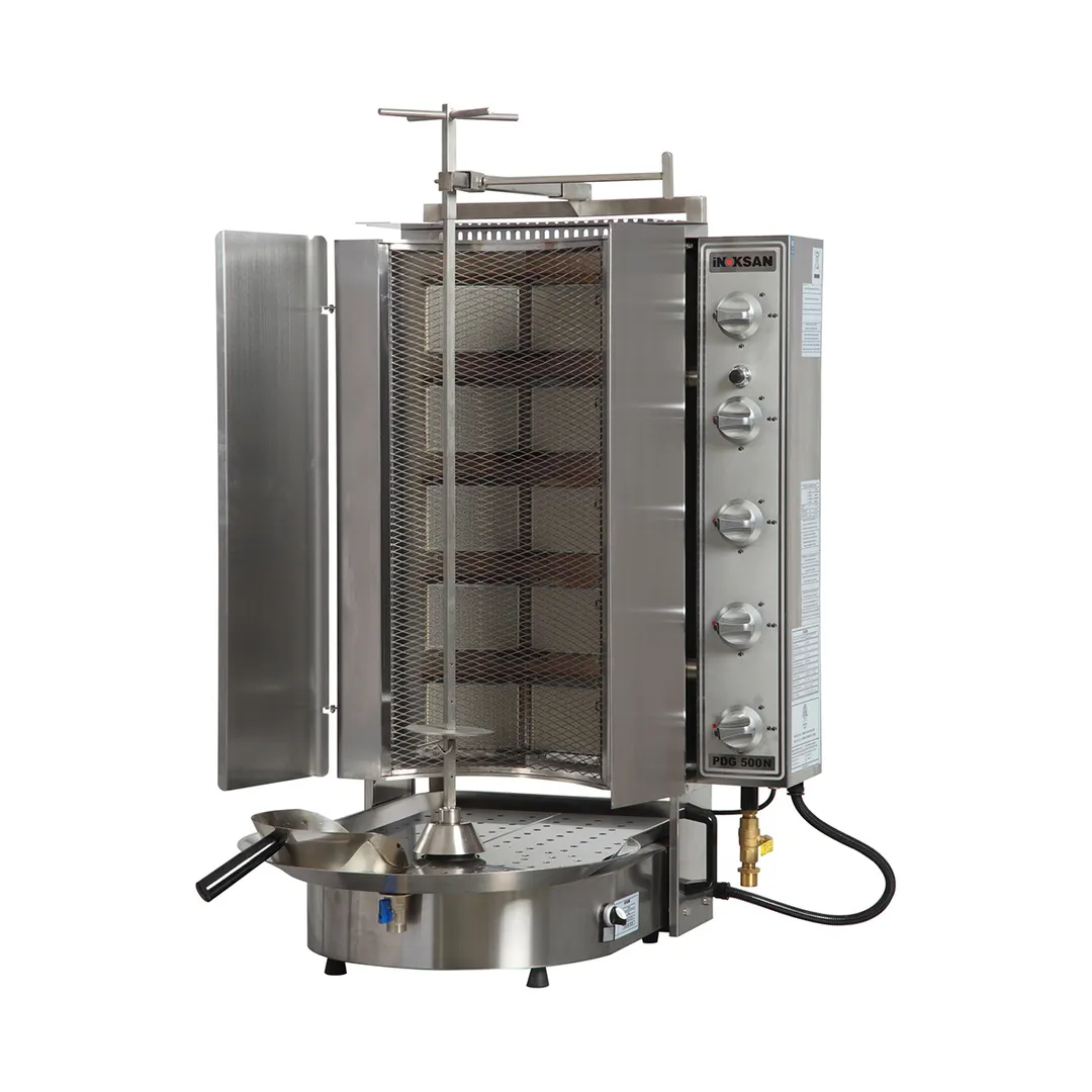 Inoksan PDG500N Gas Doner Kebab Machine / Vertical Broiler w/ Wire Mesh, 165-198 Lbs, 78.000 BTU