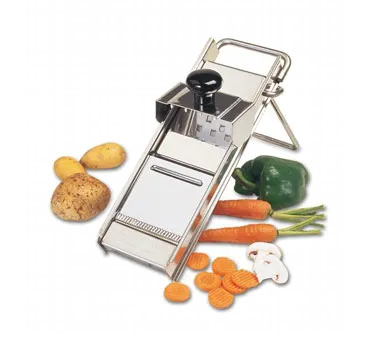 Matfer 215000 Mandoline Slicer – 3‑Blade Julienne, Straight & Serrated Edge, 18/10 Stainless Steel, French Made