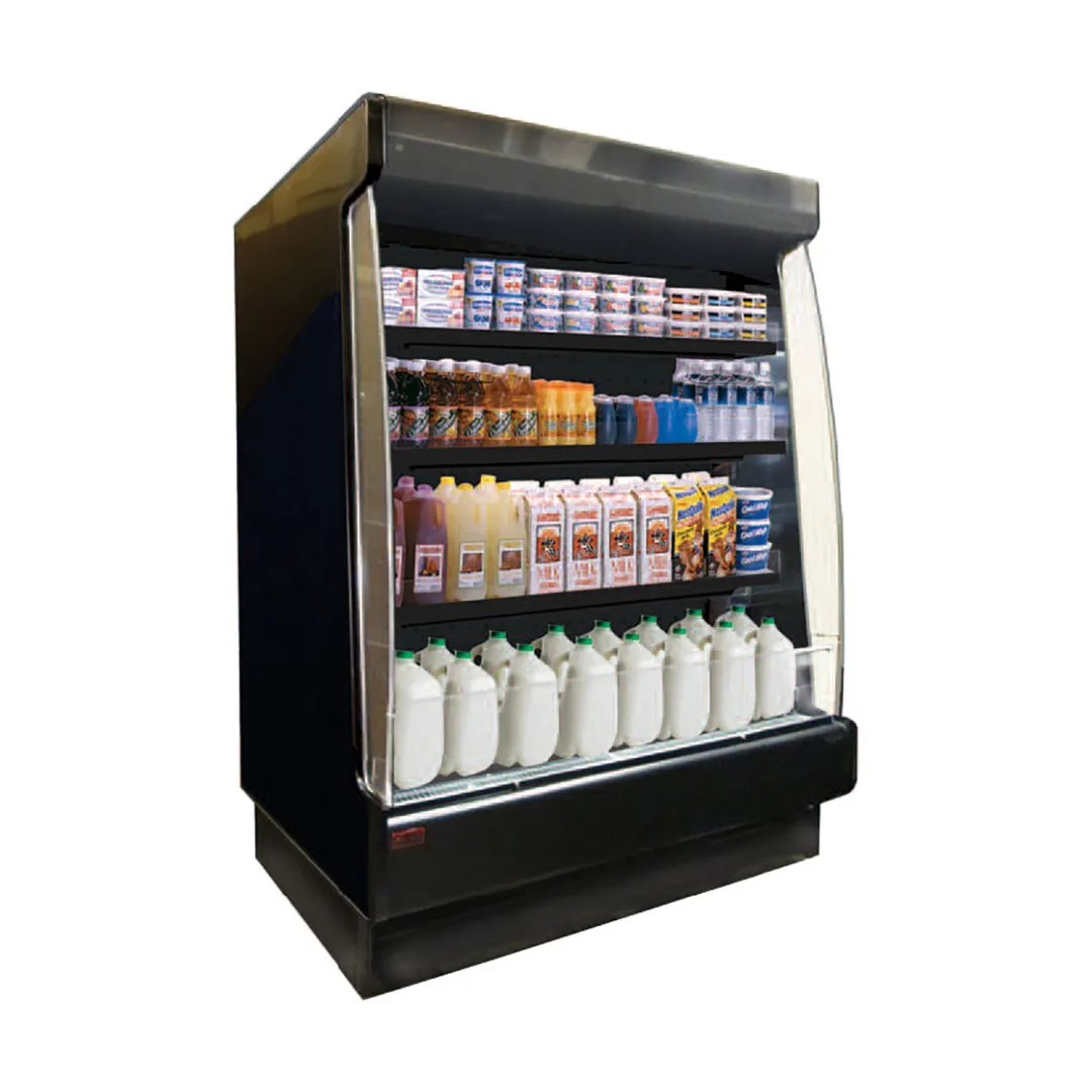Howard-McCray R-OD35E-4L-LB-B 51" Vertical Multi-Purpose Low-Base Open Air Merchandiser in Black
