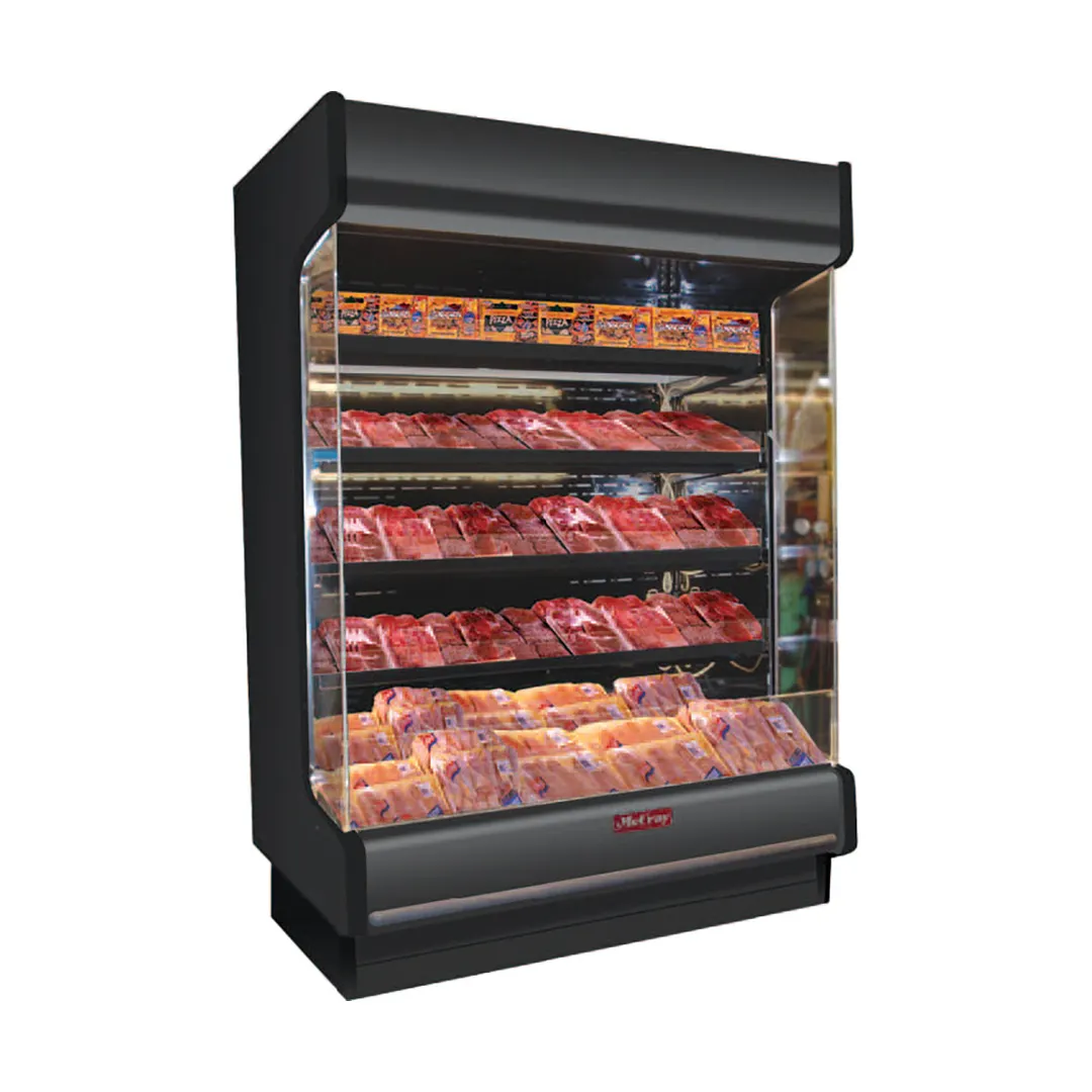 Howard-McCray R-OM35E-4-LB-B 51" Vertical Packaged Meats Low Base Open Air Merhandiser in Black, Remote