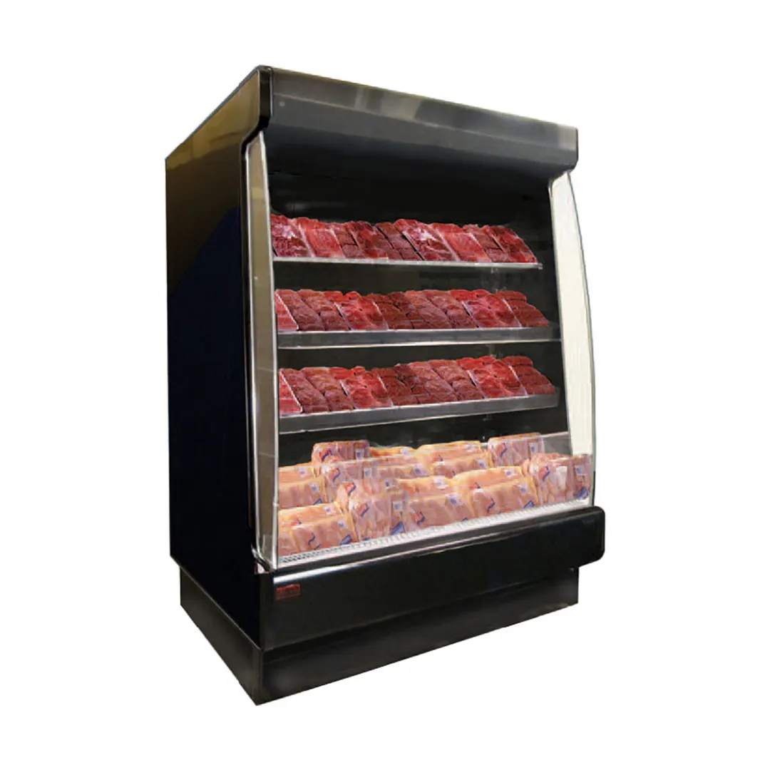 Howard-McCray R-OM35E-4L-LB-B 51" Vertical Packaged Meat Low-Base Open Merhandiser in Black, Remote