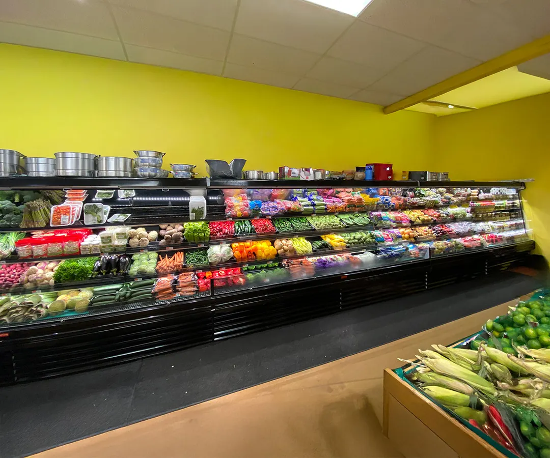Howard-McCray R-OP35E-12S-B-LED 147" Remote Refrigerated Produce Display Case, Black