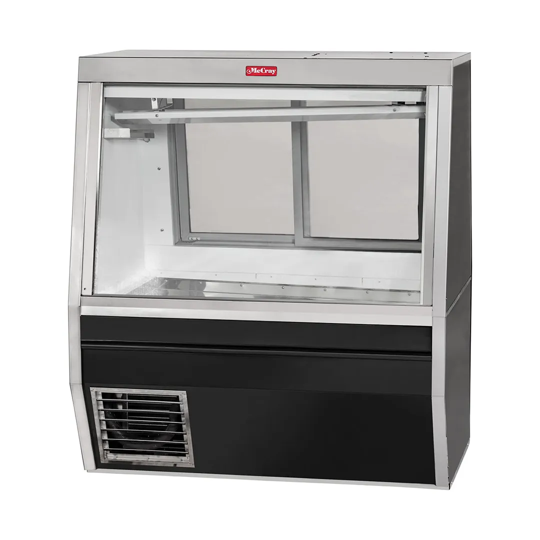 Howard-McCray SC-CFS34N-4-BE-LED 48" Flat Refrigerated Seafood Display Case, Black