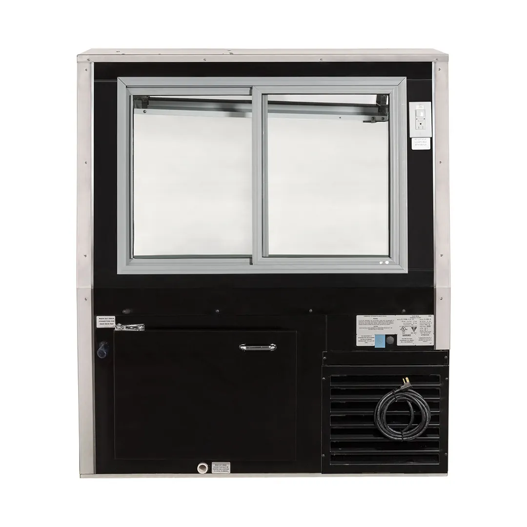 Howard-McCray SC-CFS34N-4-BE-LED 48" Flat Refrigerated Seafood Display Case, Black