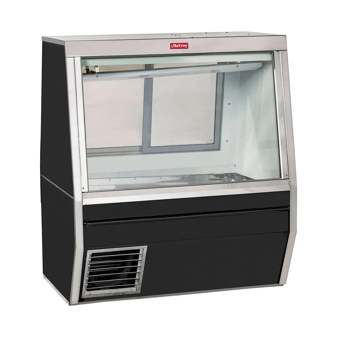 Howard-McCray SC-CFS34N-6-BE-LED 72" Flat Refrigerated Seafood Display Case, Black
