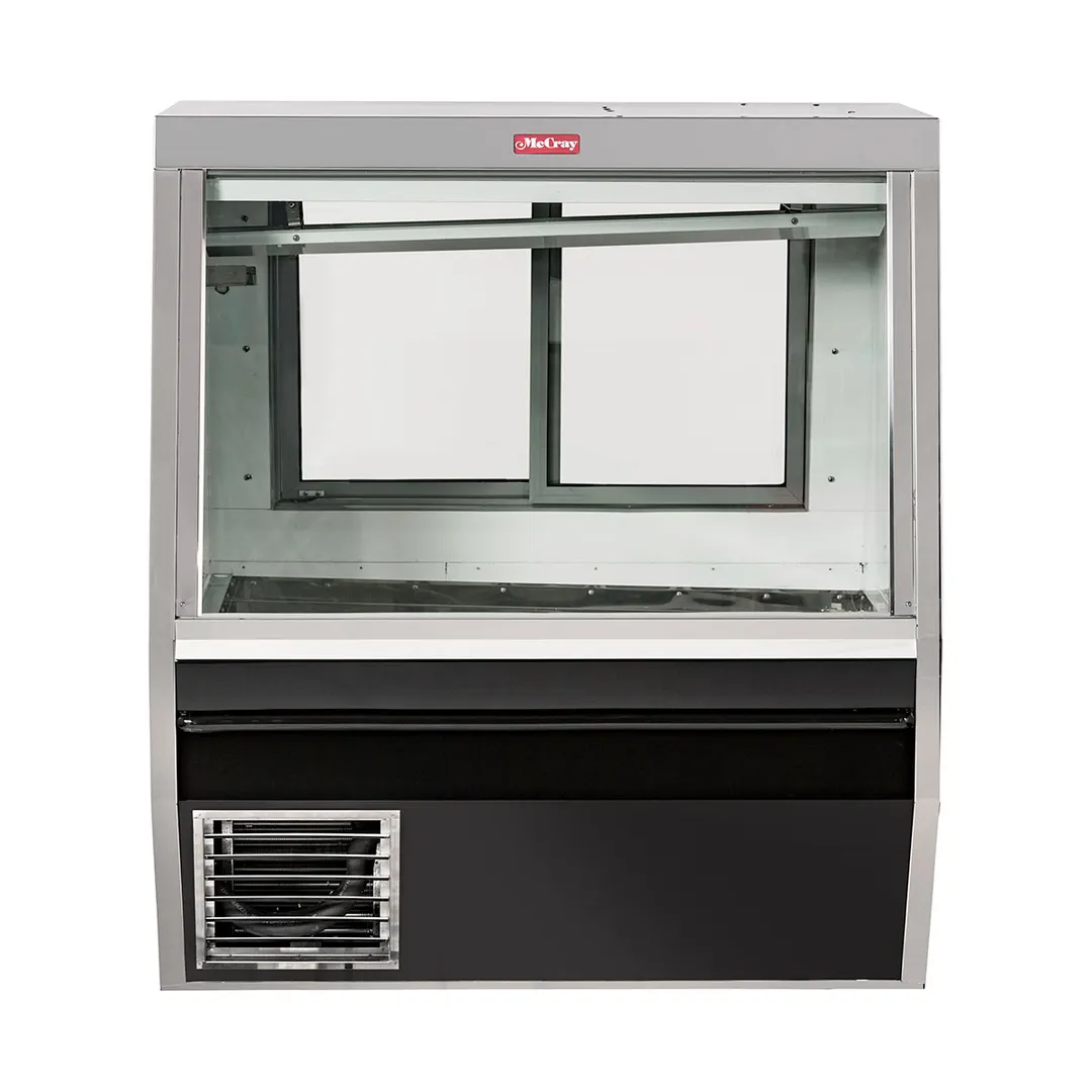 Howard-McCray SC-CFS34N-6-BE-LED 72" Flat Refrigerated Seafood Display Case, Black