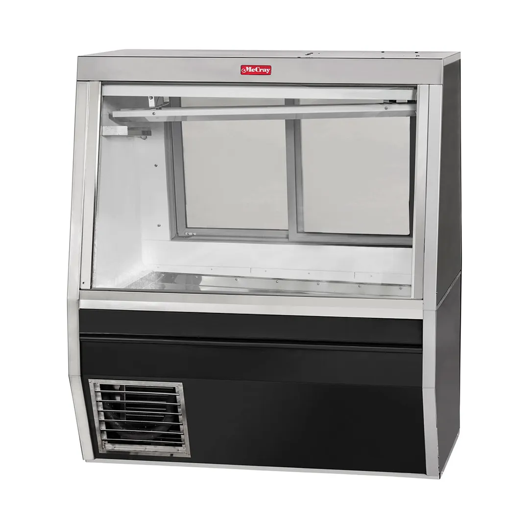 Howard-McCray SC-CFS34N-6-BE-LED 72" Flat Refrigerated Seafood Display Case, Black
