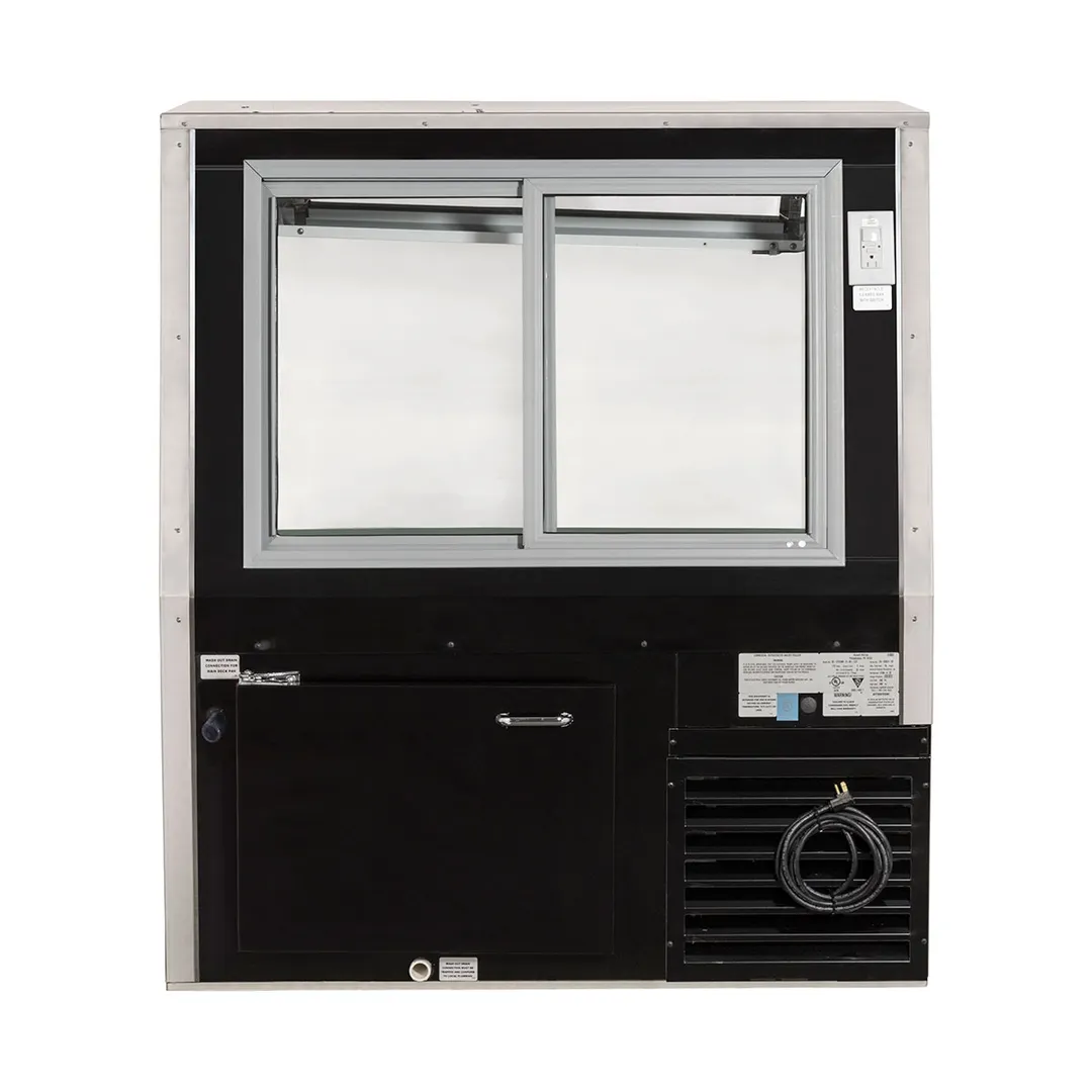 Howard-McCray SC-CFS34N-6-BE-LED 72" Flat Refrigerated Seafood Display Case, Black