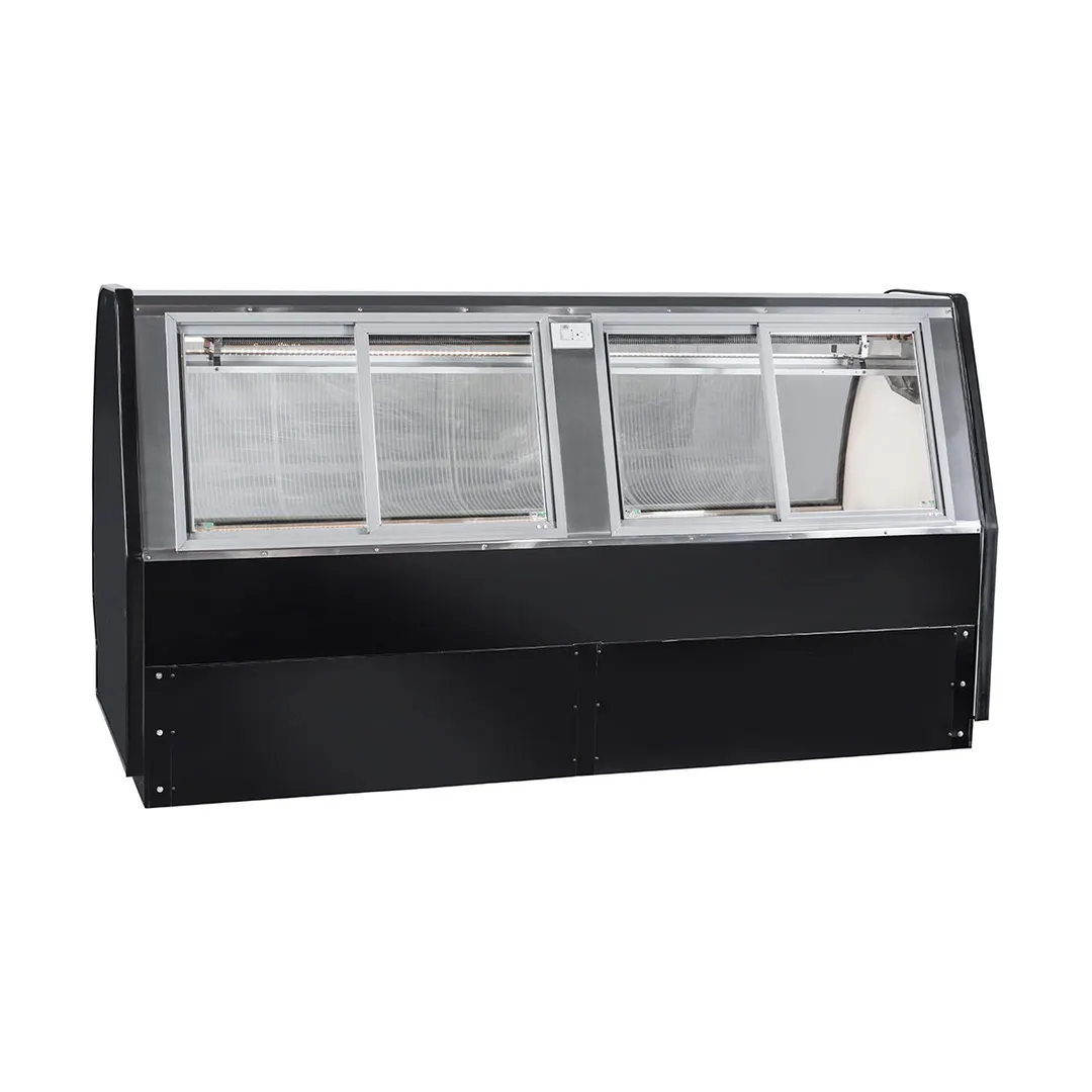 Howard-McCray SC-CMS40E-6C-BE-LED 76" Single Duty Curved Refrigerated Meat Display Case