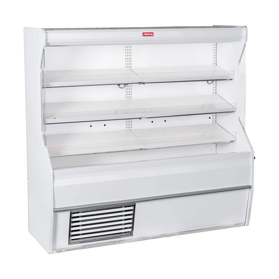Howard-McCray SC-M32E-6-LED 74'' Vertical Meat Open Air Merchandiser in White, Self-Contained
