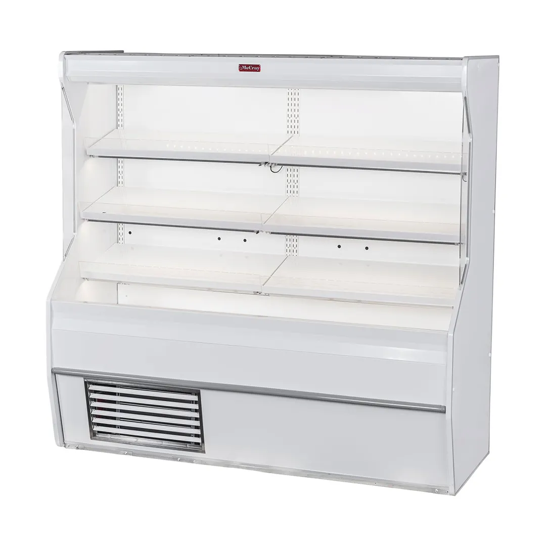 Howard-McCray SC-M32E-6-LED 74'' Vertical Meat Open Air Merchandiser in White, Self-Contained