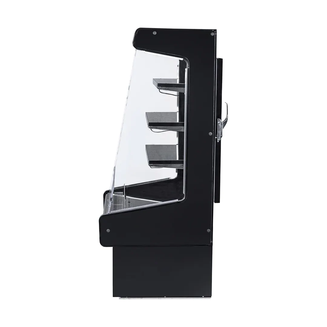 Howard-McCray SC-OD30E-3-SW-B 39" Vertical Multi-Purpose Open Merchandiser in Black, Self-Contained