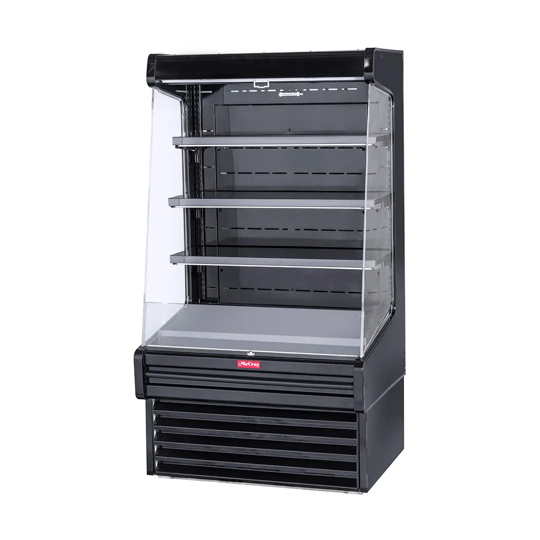 Howard-McCray SC-OD30E-4-SW-B 51" Horizontal Multi-Purpose Open Merchandiser in Black, Self-Contained
