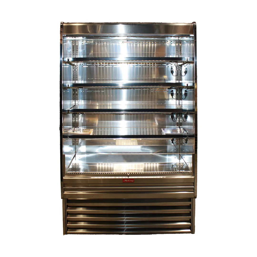 Howard-McCray SC-OD35E-48-S-LED 48'' Vertical Dairy Open Merchandiser, Stainless Steel, Self-Contained
