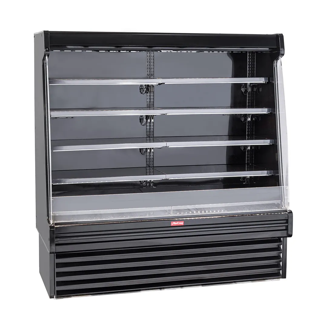 Howard-McCray SC-OD35E-4S-B-LED 51'' Vertical Dairy Open Merchandiser in Black, Self-Contained