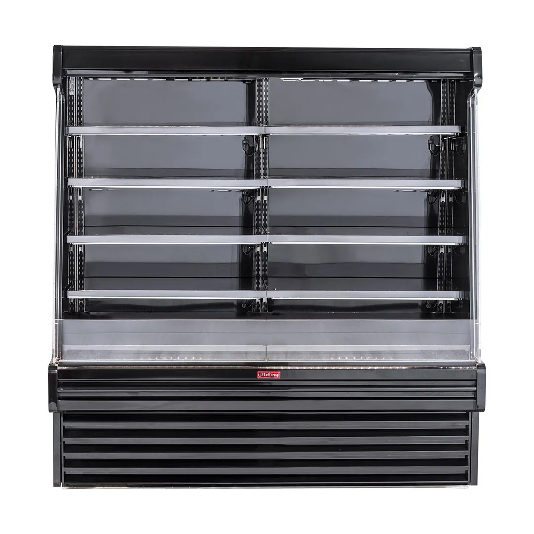 Howard-McCray SC-OD35E-4S-B-LED 51'' Vertical Dairy Open Merchandiser in Black, Self-Contained