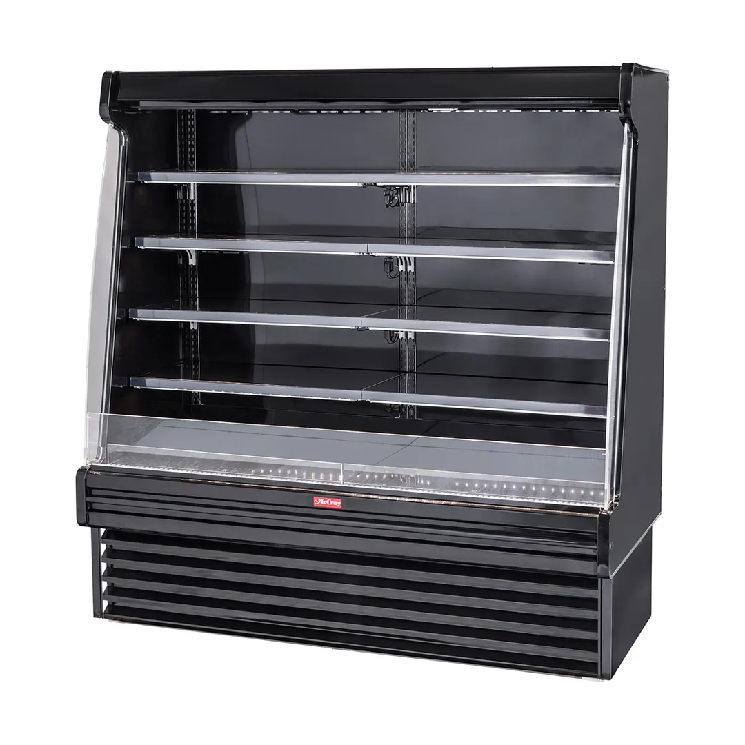 Howard-McCray SC-OD35E-4S-B-LED 51'' Vertical Dairy Open Merchandiser in Black, Self-Contained