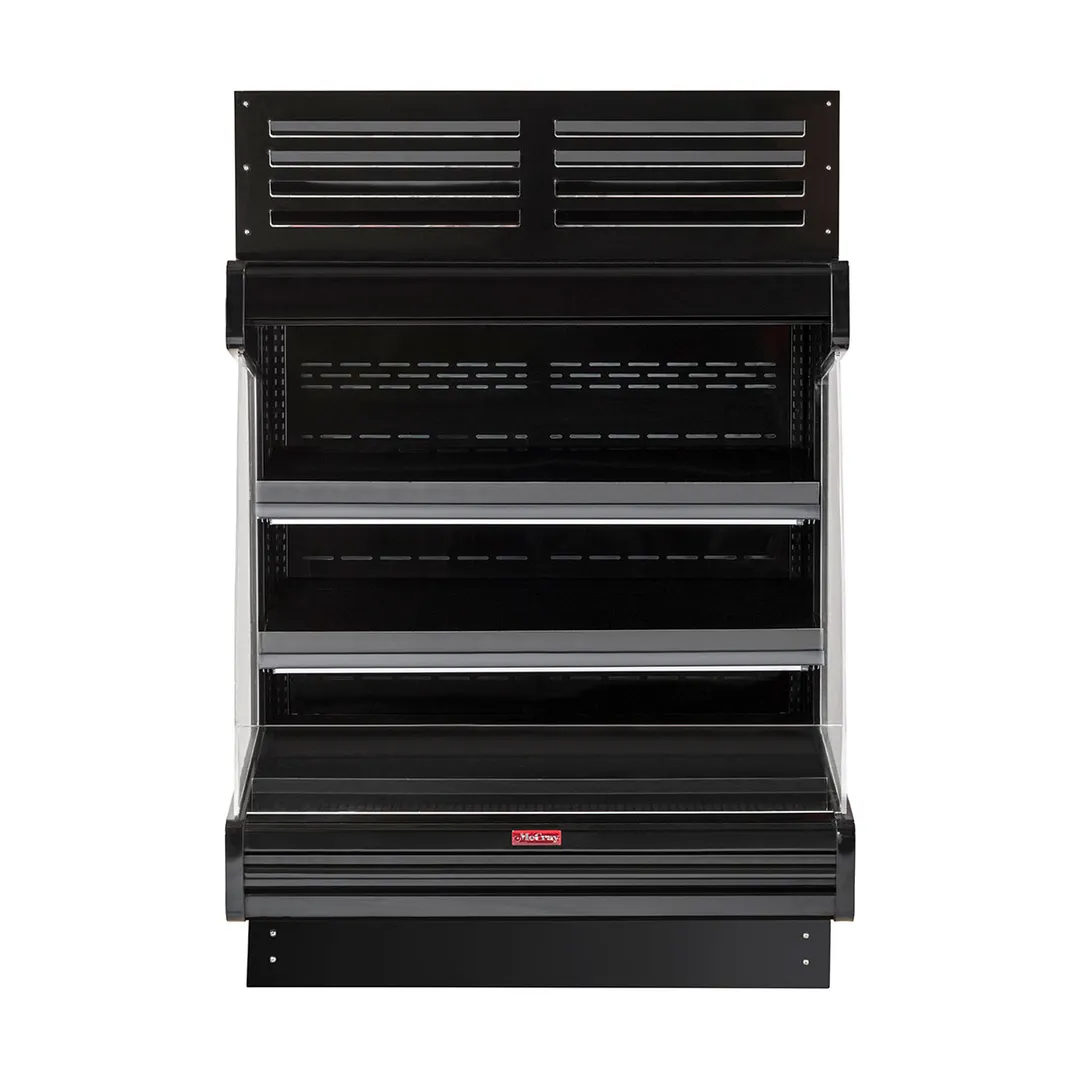 Howard McCray SC-OP35E-4L-LB-B 51" Produce Low-Base Open Merchandiser in Black, Self-Contained