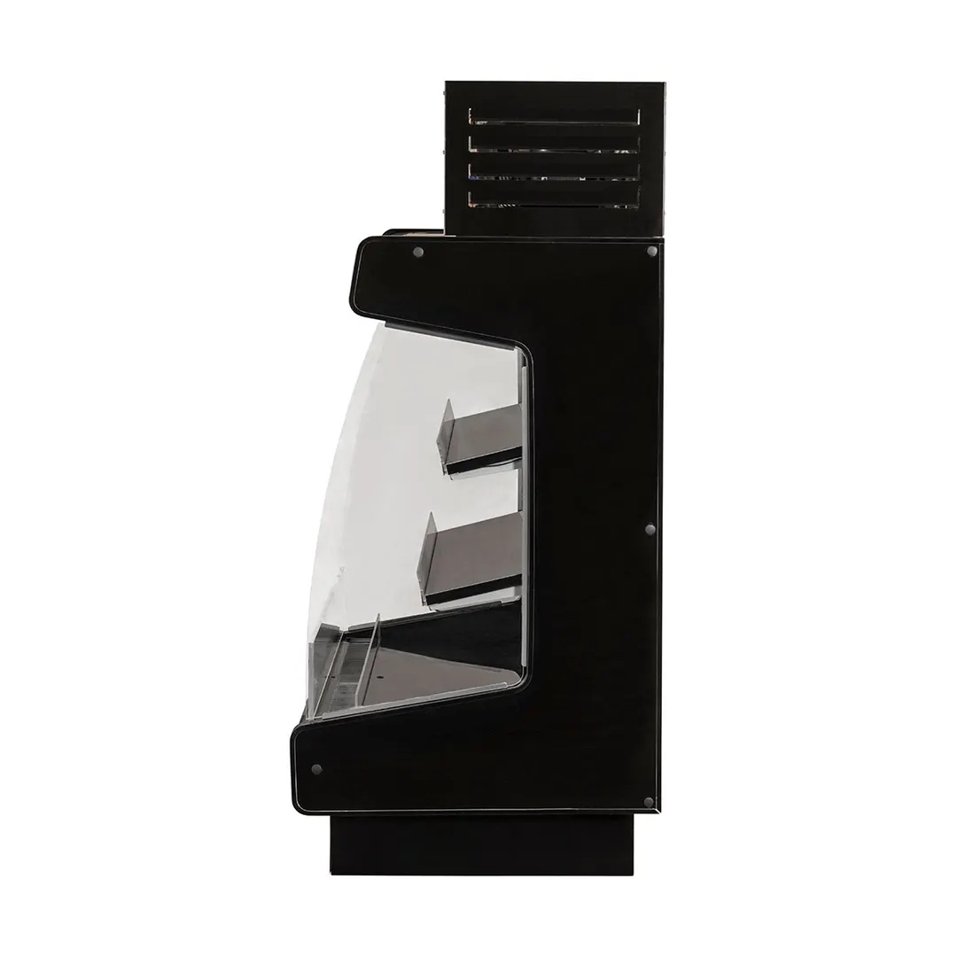 Howard McCray SC-OP35E-4L-LB-B 51" Produce Low-Base Open Merchandiser in Black, Self-Contained