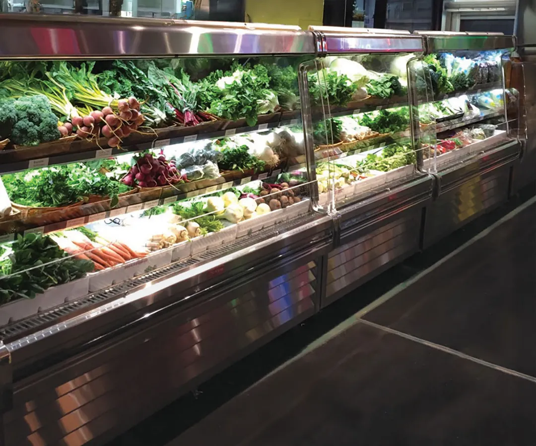 Howard-McCray SC-OP35E-8S-S-LED 99" Refrigerated Produce Display Case, Stainless
