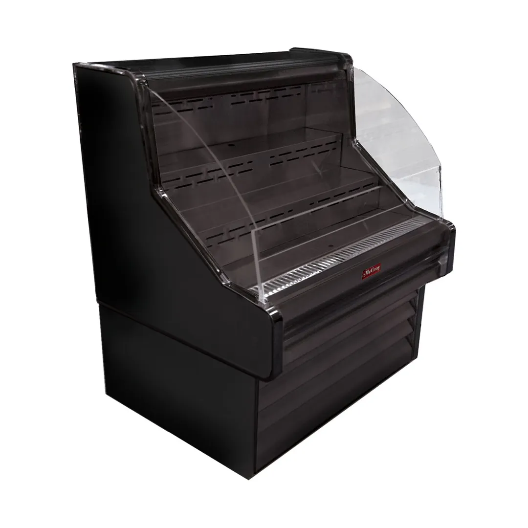 Howard-McCray SC-OS30E-4C-B 51" Horizontal Impluse Open Merchandiser in Black, Self-Contained